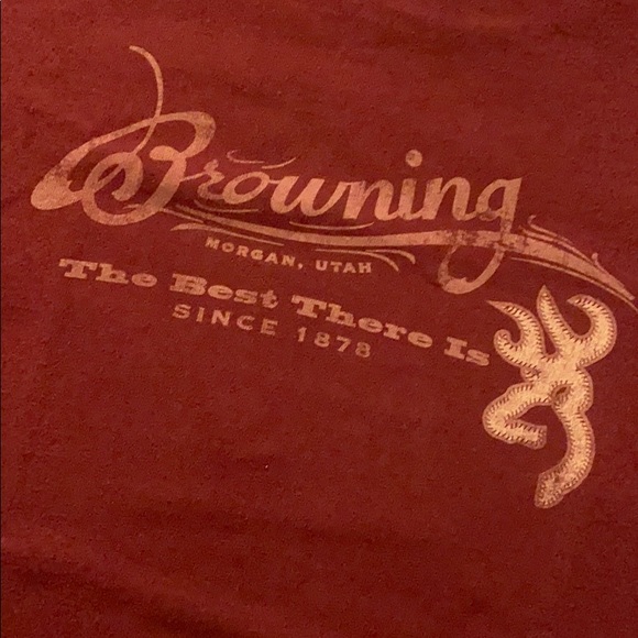 LAST CALL EXPIRES 11/20 red clay maroon garnet browning shirt - Picture 2 of 4